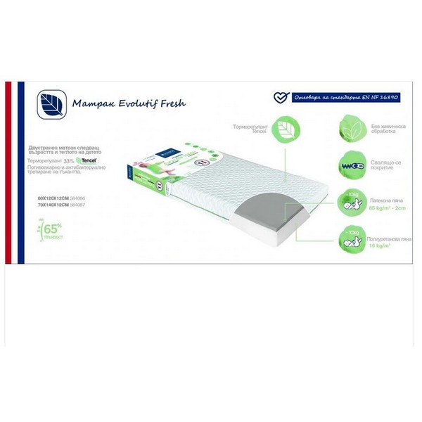 Продукт Candide Evolutif Fresh - Матрак 60X120См (12См Дебелина) - 0 - BG Hlapeta